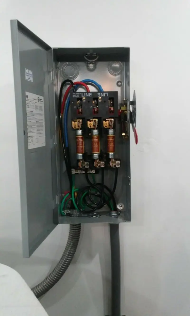 Three-phase disconnect switch installed for Electrical Wiring & Rewiring in Menomonee Falls